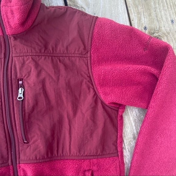 Columbia women's jacket fleece sweater full zip Maroon Red - Picture 2 of 8
